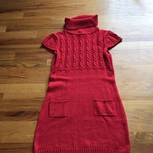 Turtleneck mock sweater dress